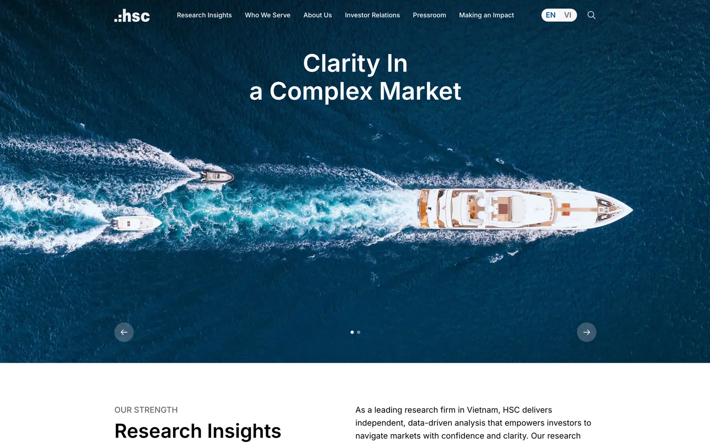 Brokerage Landing Page interface